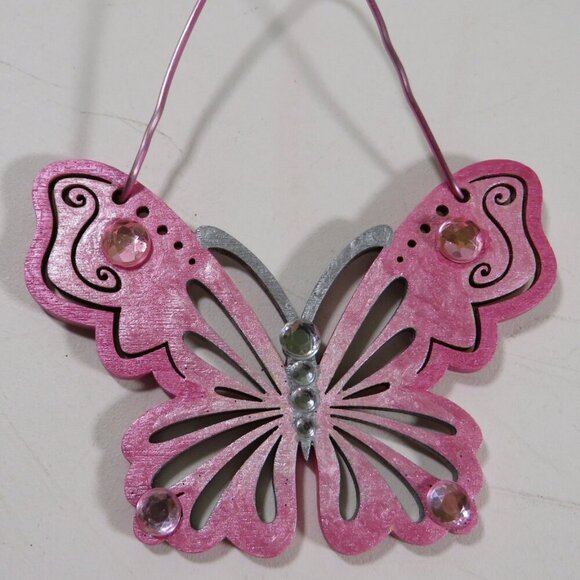 Butterfly Laser Cut Wooden Ornament Hangs - Picture 2 of 7